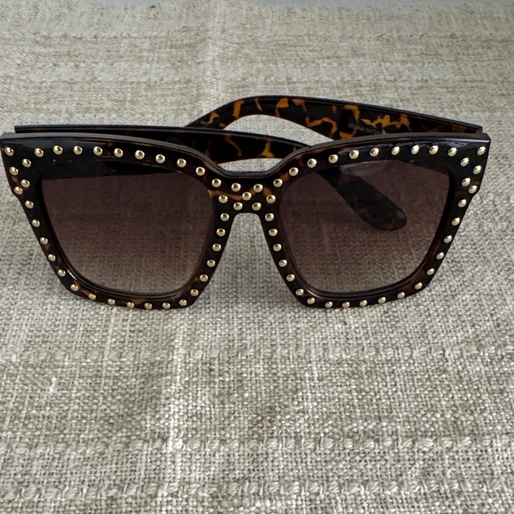 Anthropologie Studded Tortoise Shell Sunglasses